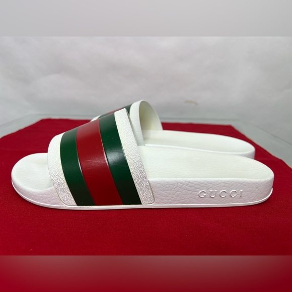Gucci Pursuit Pool Slide Sandals Red Green White slides - Picture 4 of 9